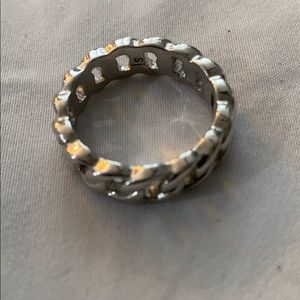 Lia Sophia silver chain ring
